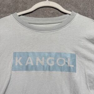 Kangol Men's Gray Box Logo‎ Graphic T Shirt Small Retro Streetwear Casual Tee